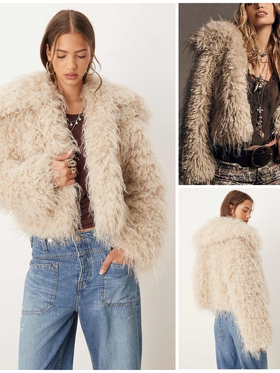 Free People Jackets & Blazers - 𝓯𝓹 Free People ~ Moonlight Glam Faux Fur Jacket